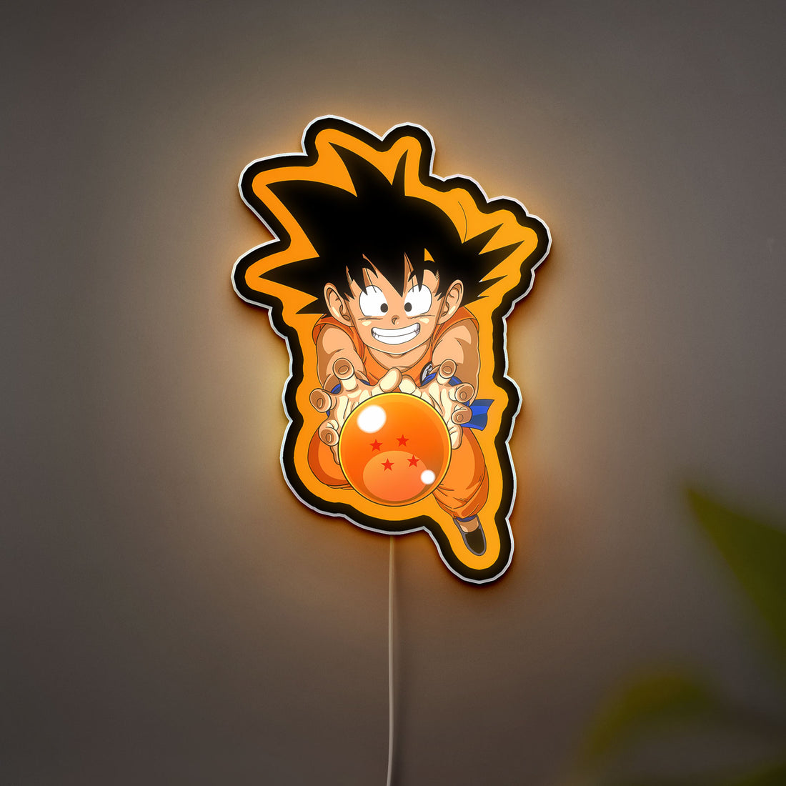 Kid Goku 3D Light Box - Dragon Ball Z Anime LED Night Light, Manga Art Decor for DBZ Fans & Kids Room 