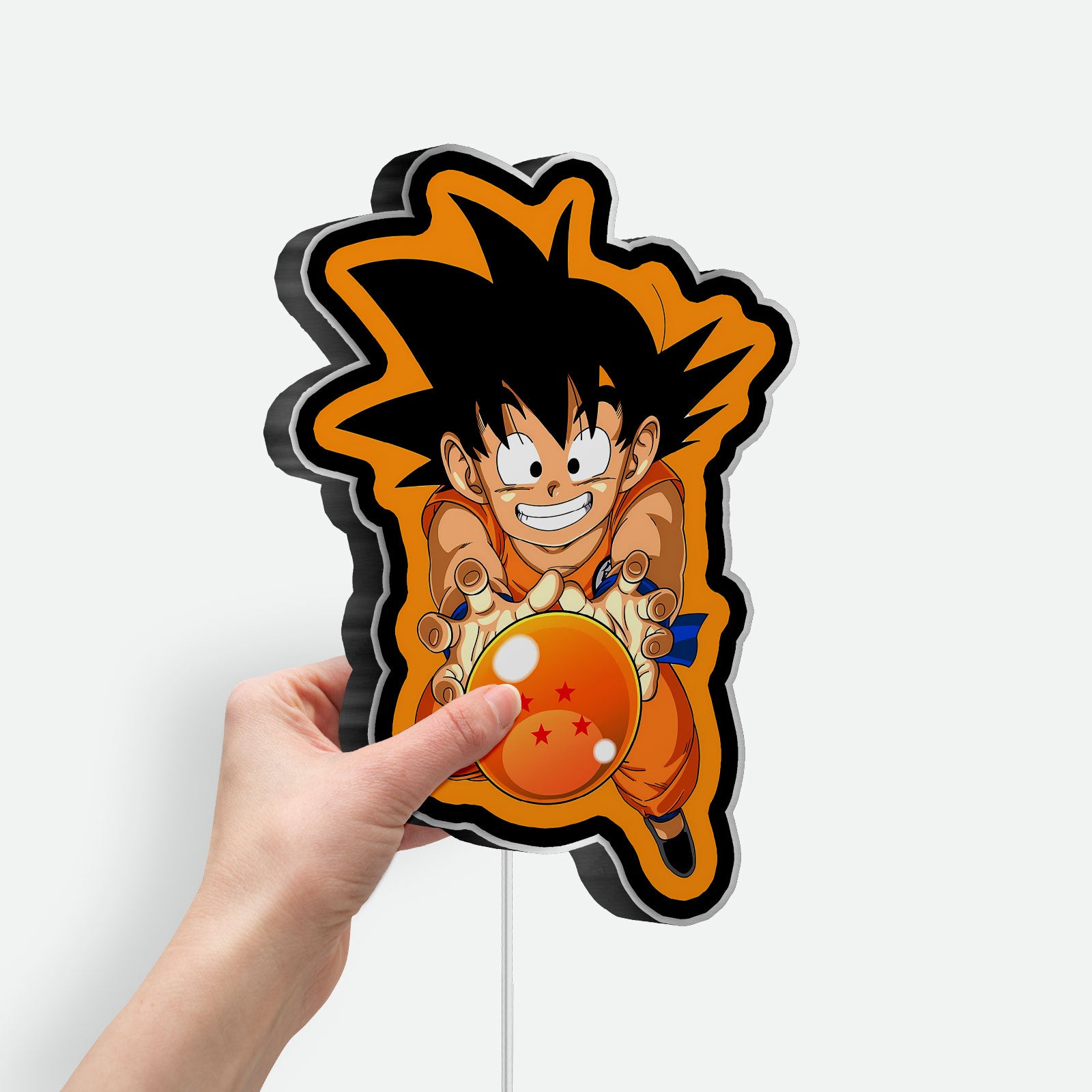 Kid Goku 3D Light Box - Dragon Ball Z Anime LED Night Light, Manga Art Decor for DBZ Fans & Kids Room 
