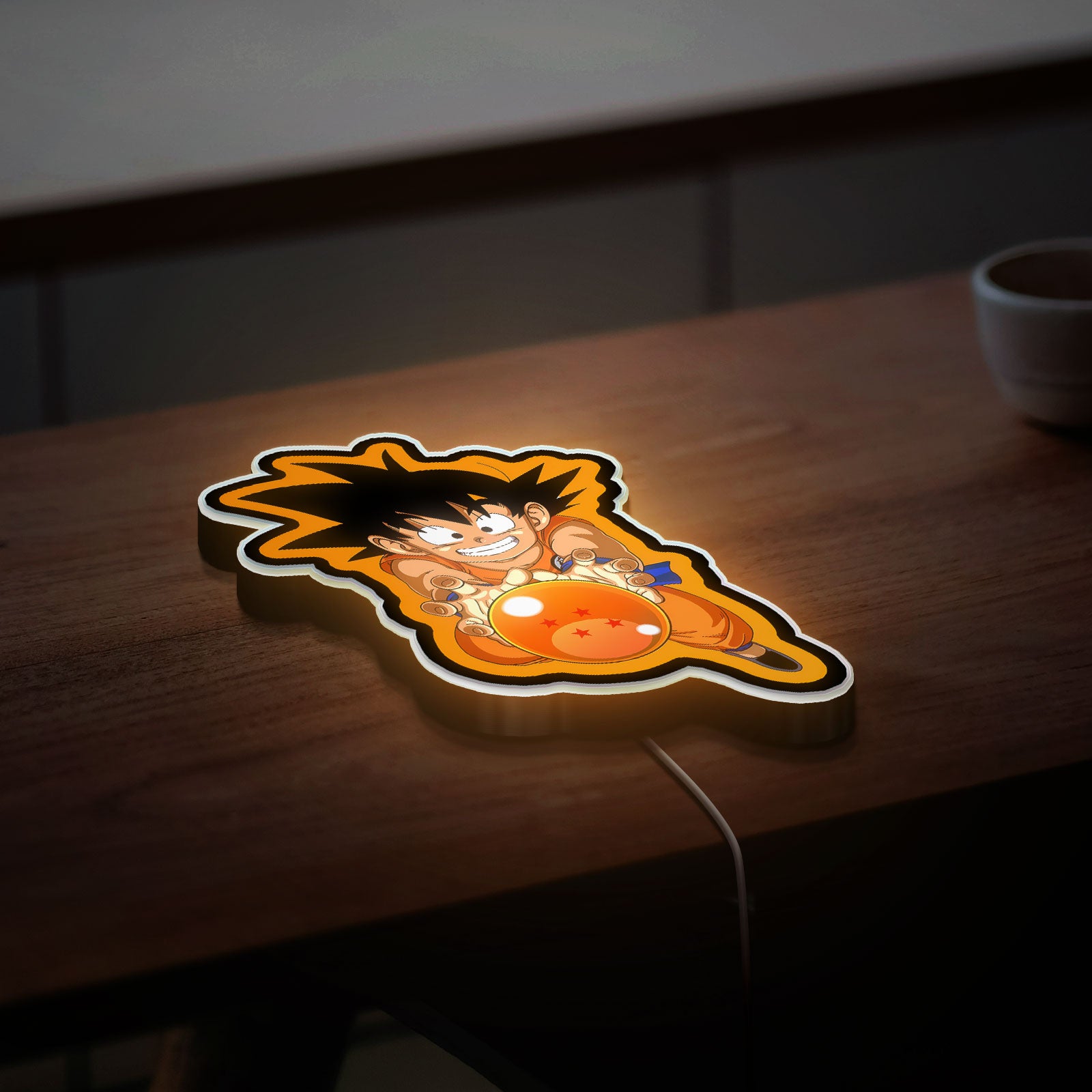 Kid Goku 3D Light Box - Dragon Ball Z Anime LED Night Light, Manga Art Decor for DBZ Fans & Kids Room 