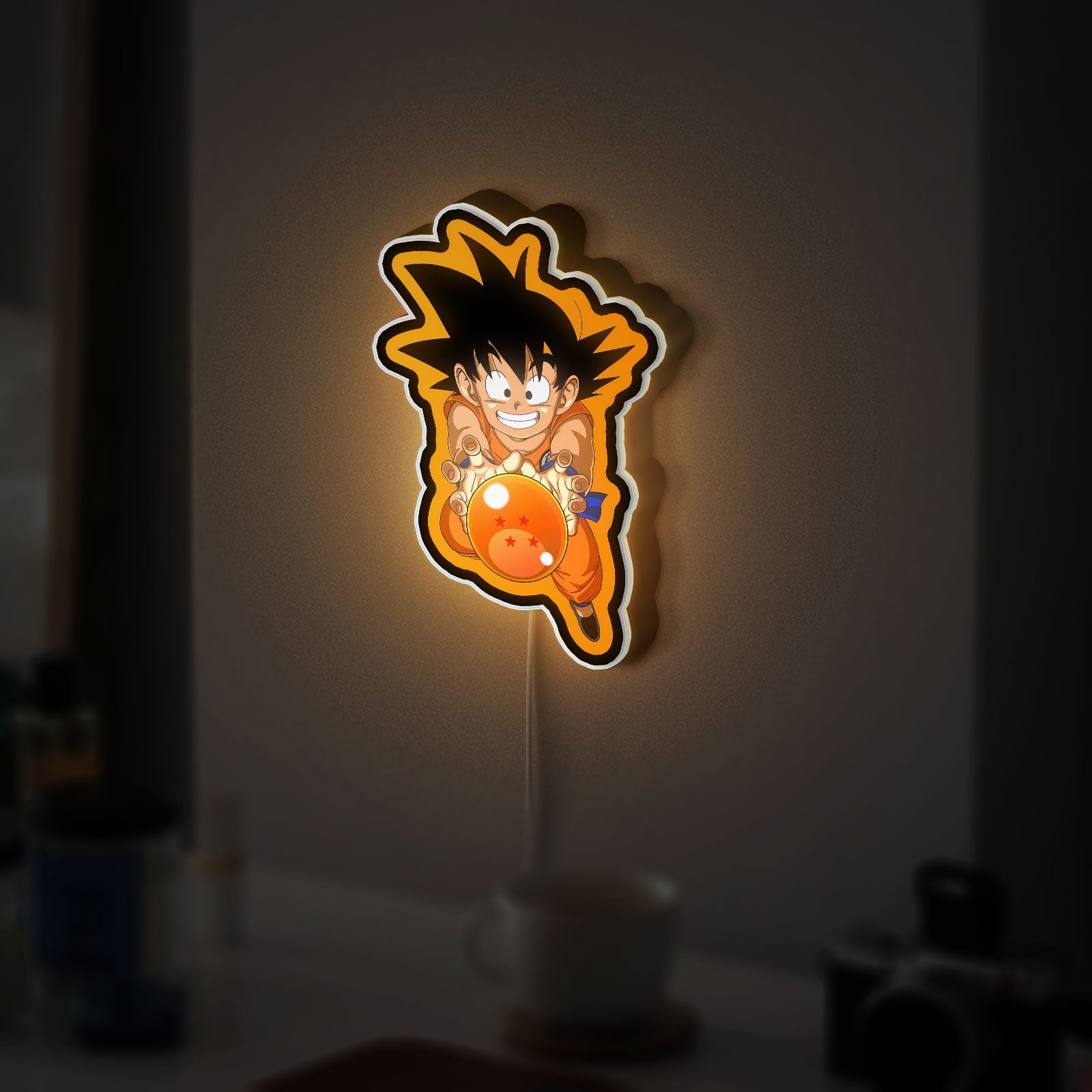Kid Goku 3D Light Box - Dragon Ball Z Anime LED Night Light, Manga Art Decor for DBZ Fans & Kids Room 
