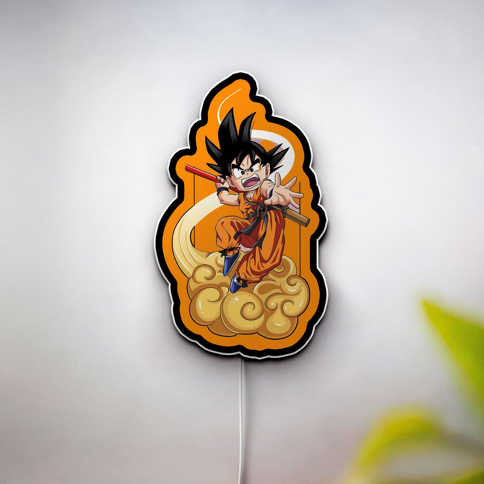 Dragon Ball Z Goku 3D Light Box - Anime LED Night Light, Cool DBZ Wall Decor for Manga & Anime Fans 