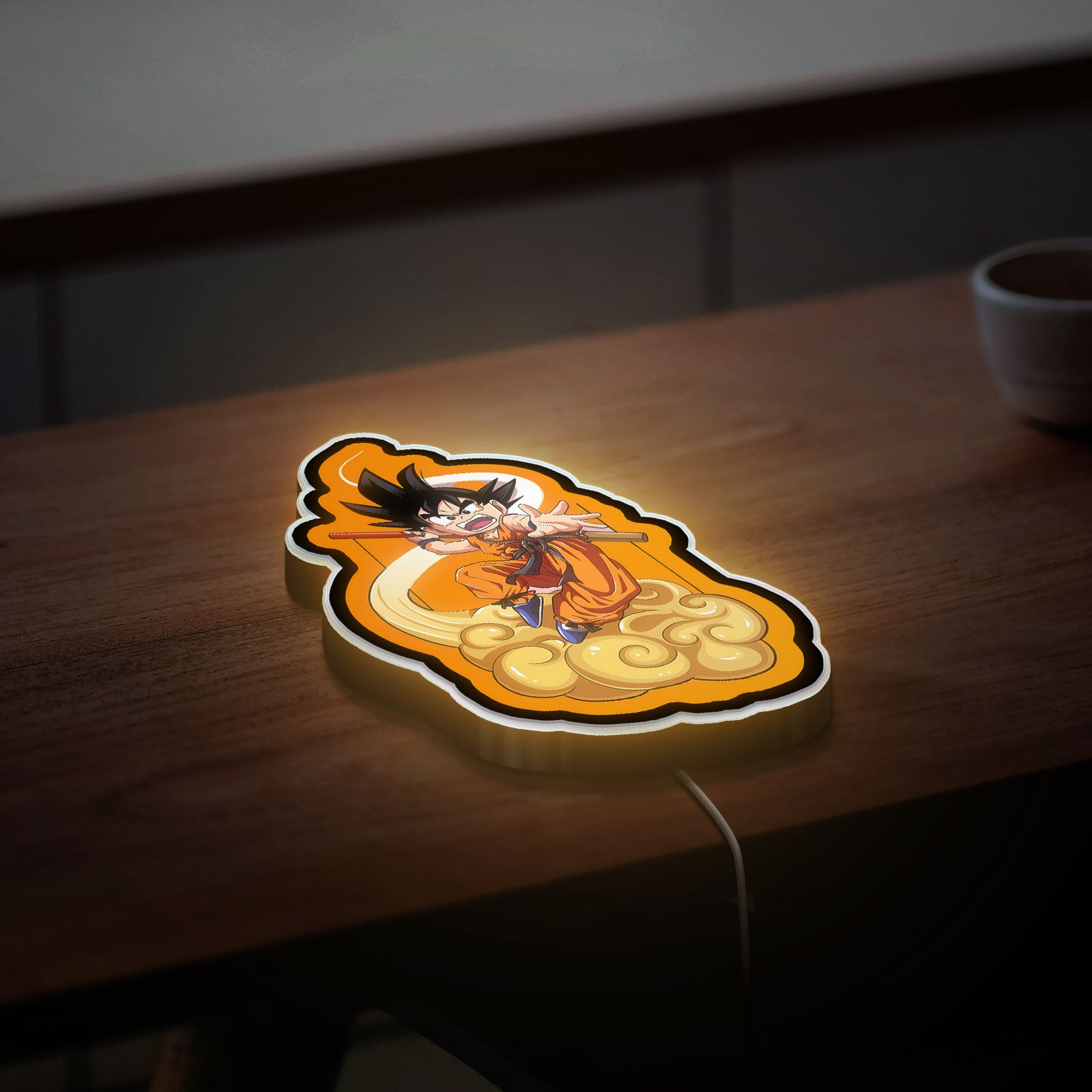 Dragon Ball Z Goku 3D Light Box - Anime LED Night Light, Cool DBZ Wall Decor for Manga & Anime Fans 