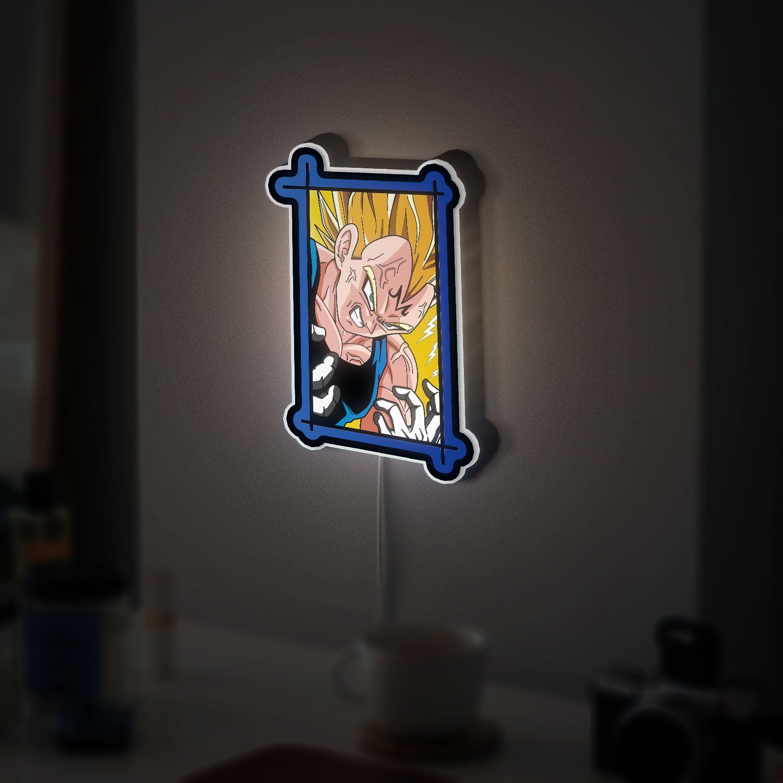 Dragon Ball Z 3D Light Box - Super Saiyan LED Night Light, Anime Wall Decor for DBZ Fans, Cool Gift for Manga Lovers
