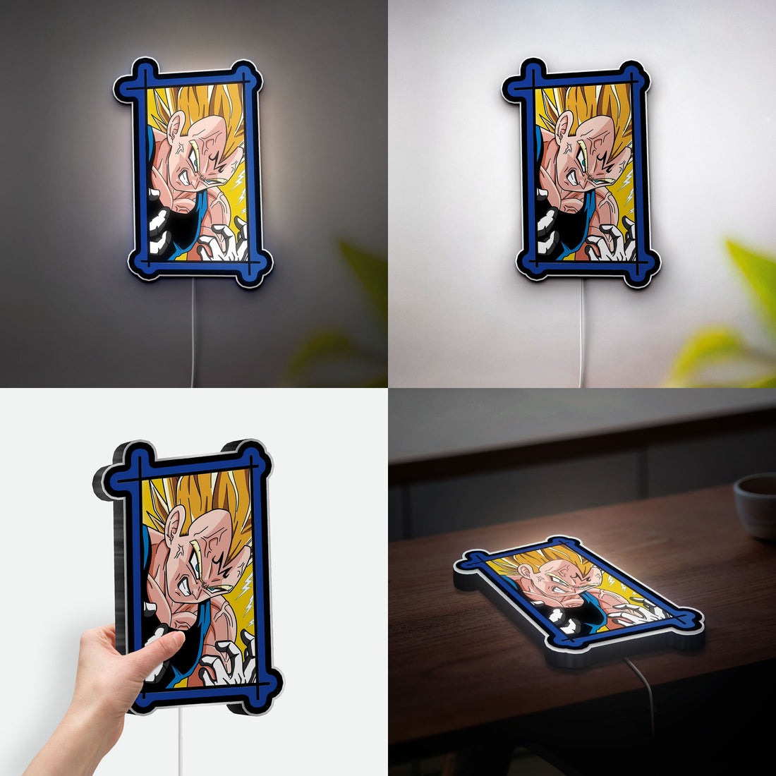 Dragon Ball Z 3D Light Box - Super Saiyan LED Night Light, Anime Wall Decor for DBZ Fans, Cool Gift for Manga Lovers
