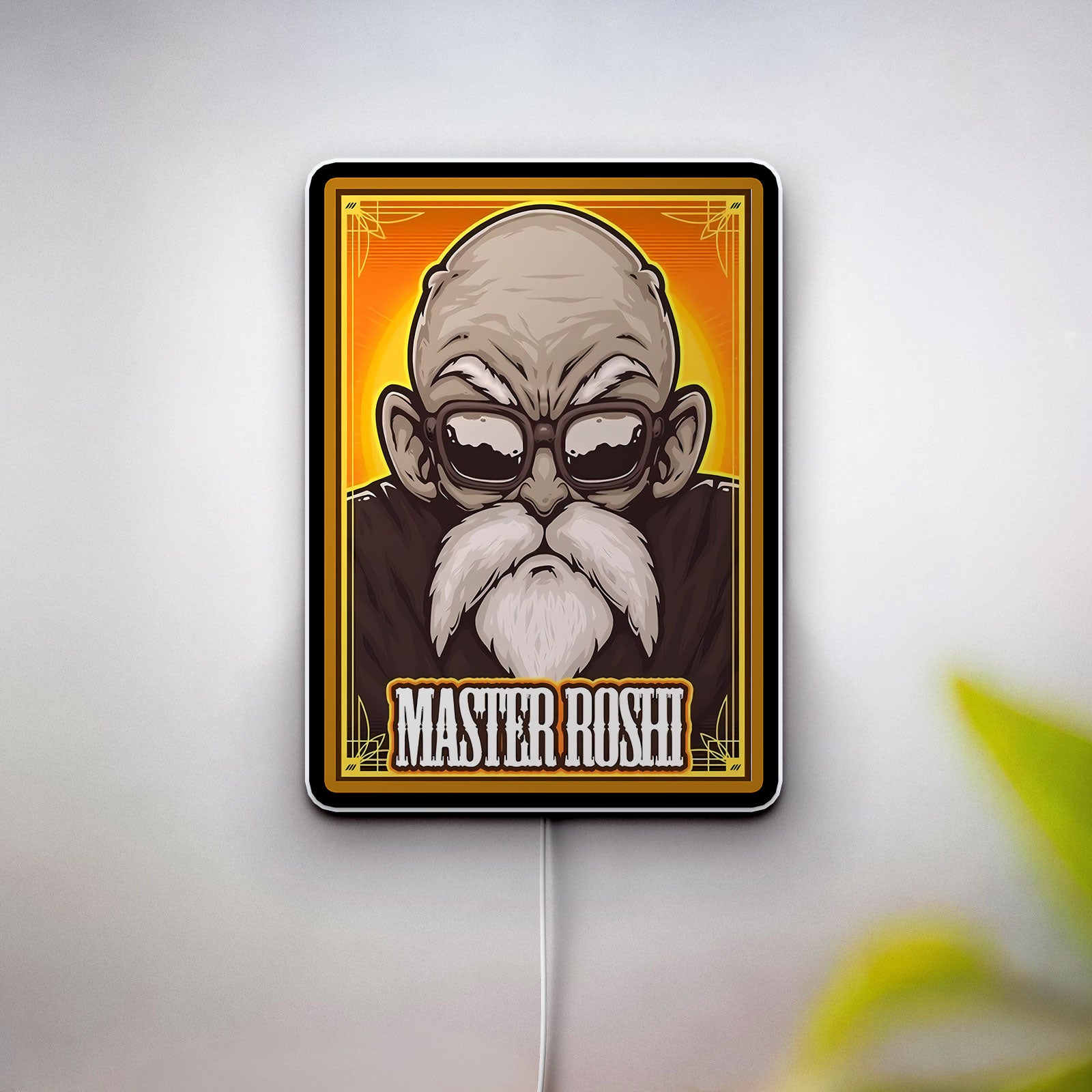 Dragon Ball Roshi 3D Light Box - Anime Character LED Night Light, DBZ Inspired Room Decor for Manga Fans 