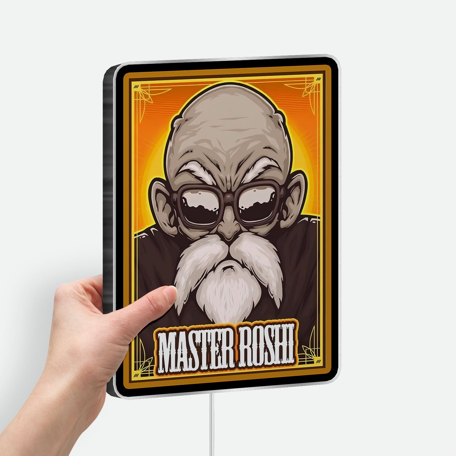 Dragon Ball Roshi 3D Light Box - Anime Character LED Night Light, DBZ Inspired Room Decor for Manga Fans 