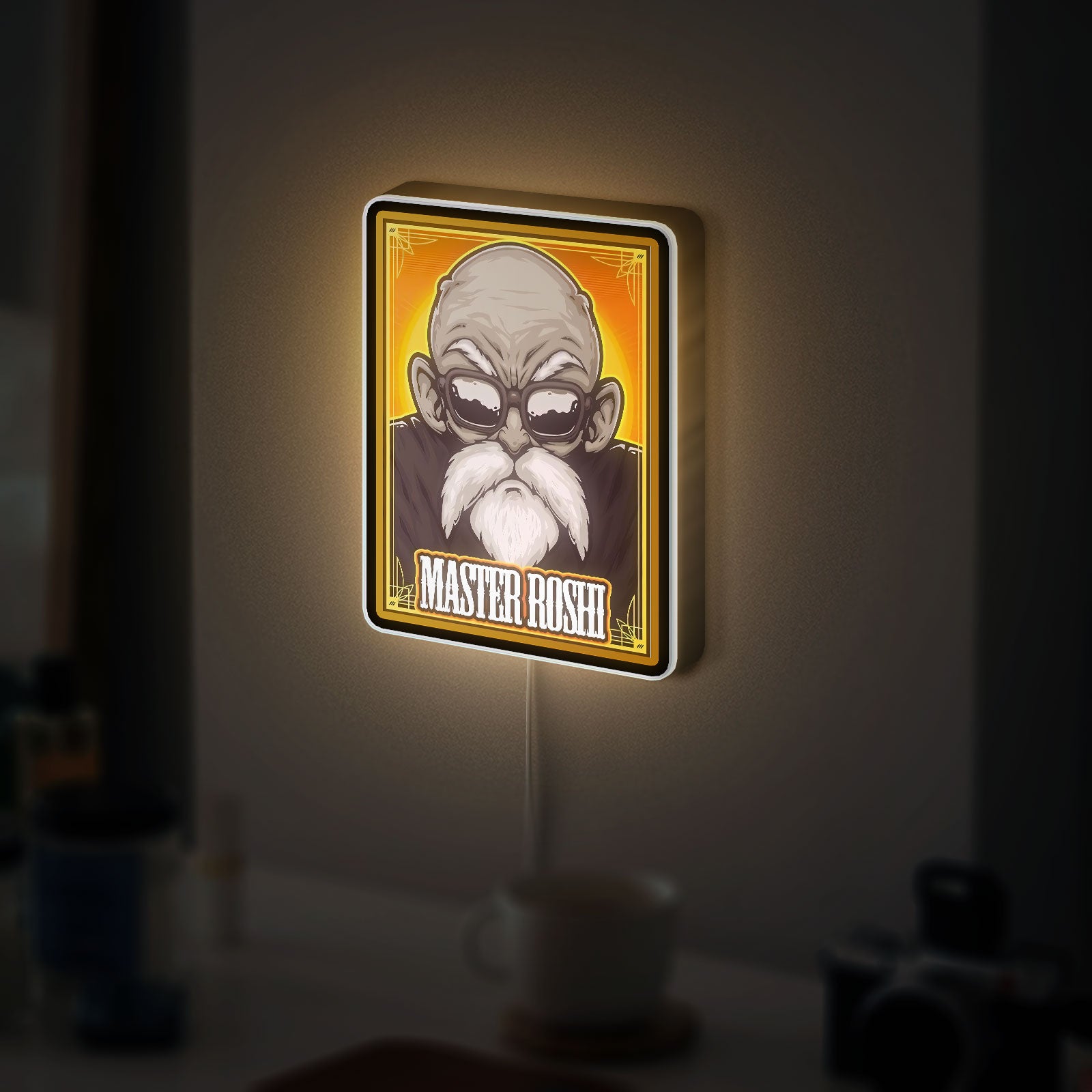 Dragon Ball Roshi 3D Light Box - Anime Character LED Night Light, DBZ Inspired Room Decor for Manga Fans 