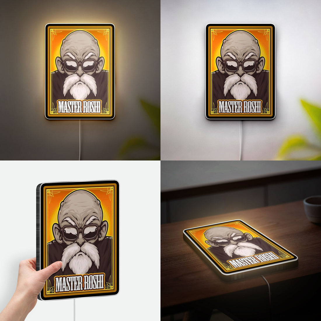 Dragon Ball Roshi 3D Light Box - Anime Character LED Night Light, DBZ Inspired Room Decor for Manga Fans 