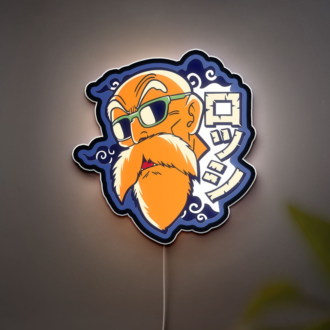 Master Roshi 3D Light Box - Dragon Ball Z LED Night Light, Anime Character Decor for Fans, Cool Manga Themed Gift 