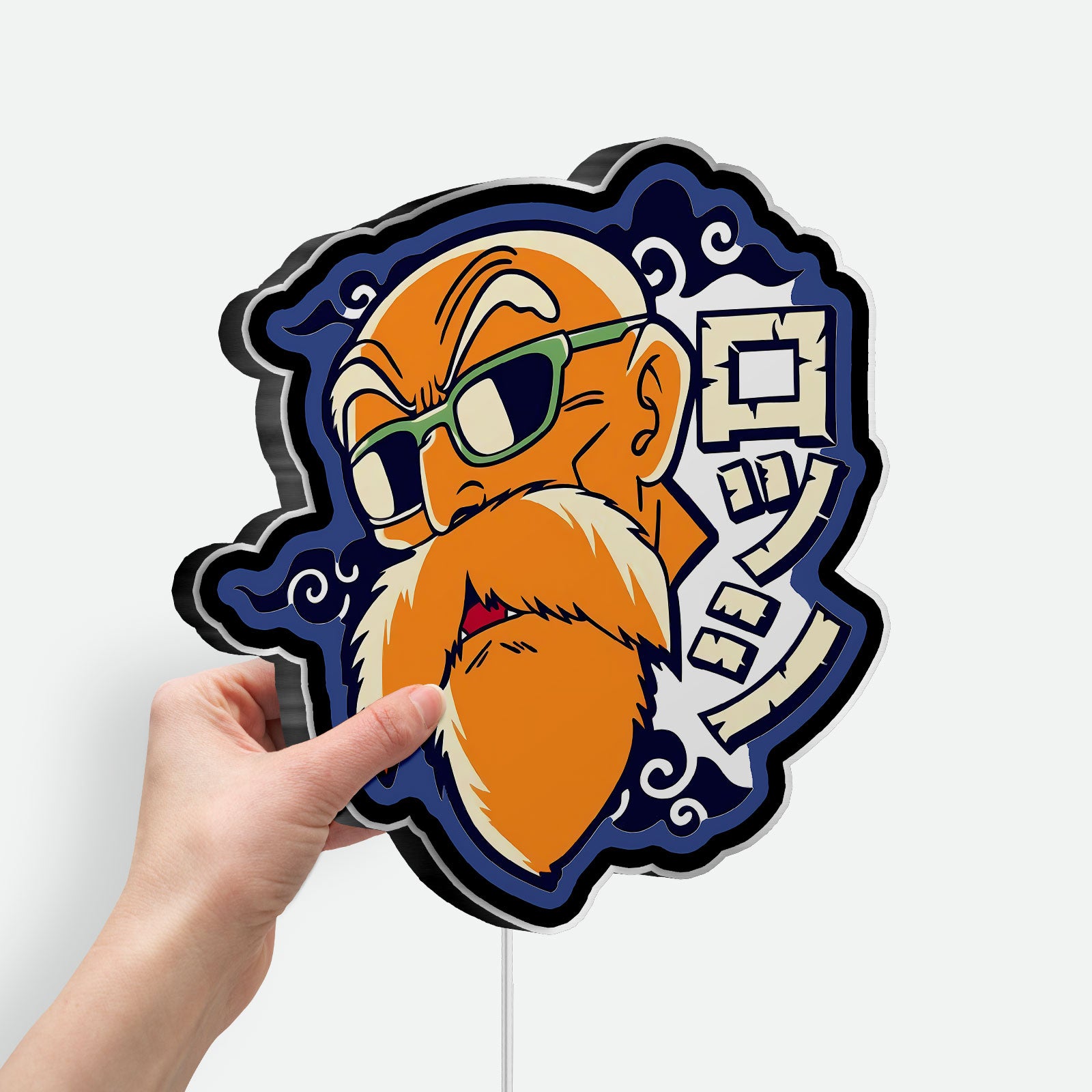 Master Roshi 3D Light Box - Dragon Ball Z LED Night Light, Anime Character Decor for Fans, Cool Manga Themed Gift 