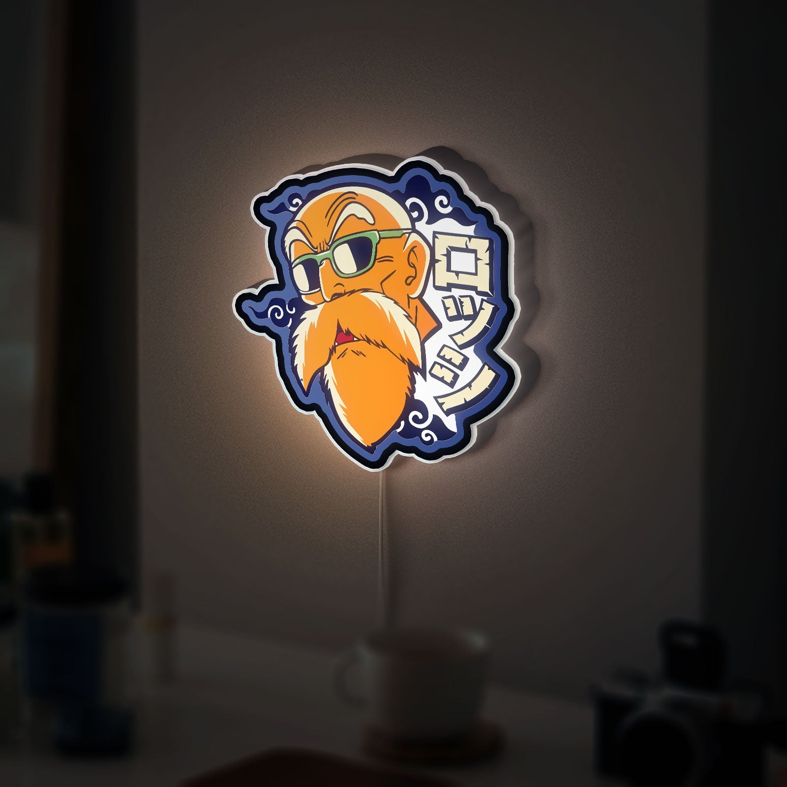 Master Roshi 3D Light Box - Dragon Ball Z LED Night Light, Anime Character Decor for Fans, Cool Manga Themed Gift 