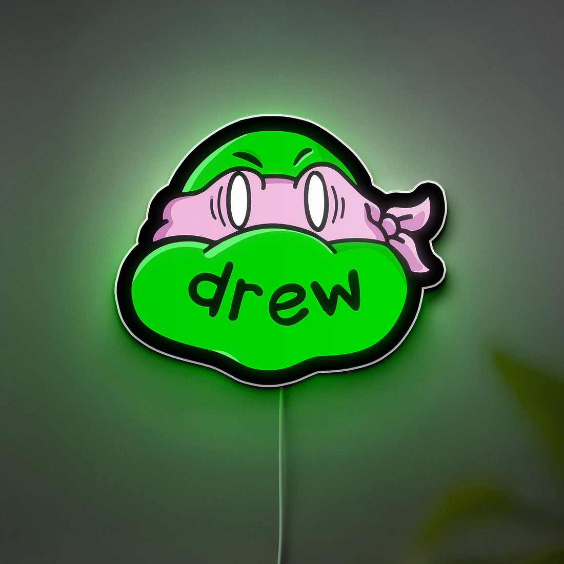 Drew House Inspired 3D Light Box - Ninja Turtles LED Night Light, Funny Decor for Teen Bedrooms
