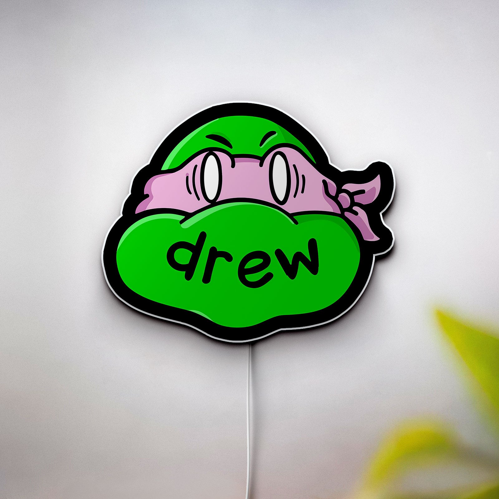 Drew House Inspired 3D Light Box - Ninja Turtles LED Night Light, Funny Decor for Teen Bedrooms
