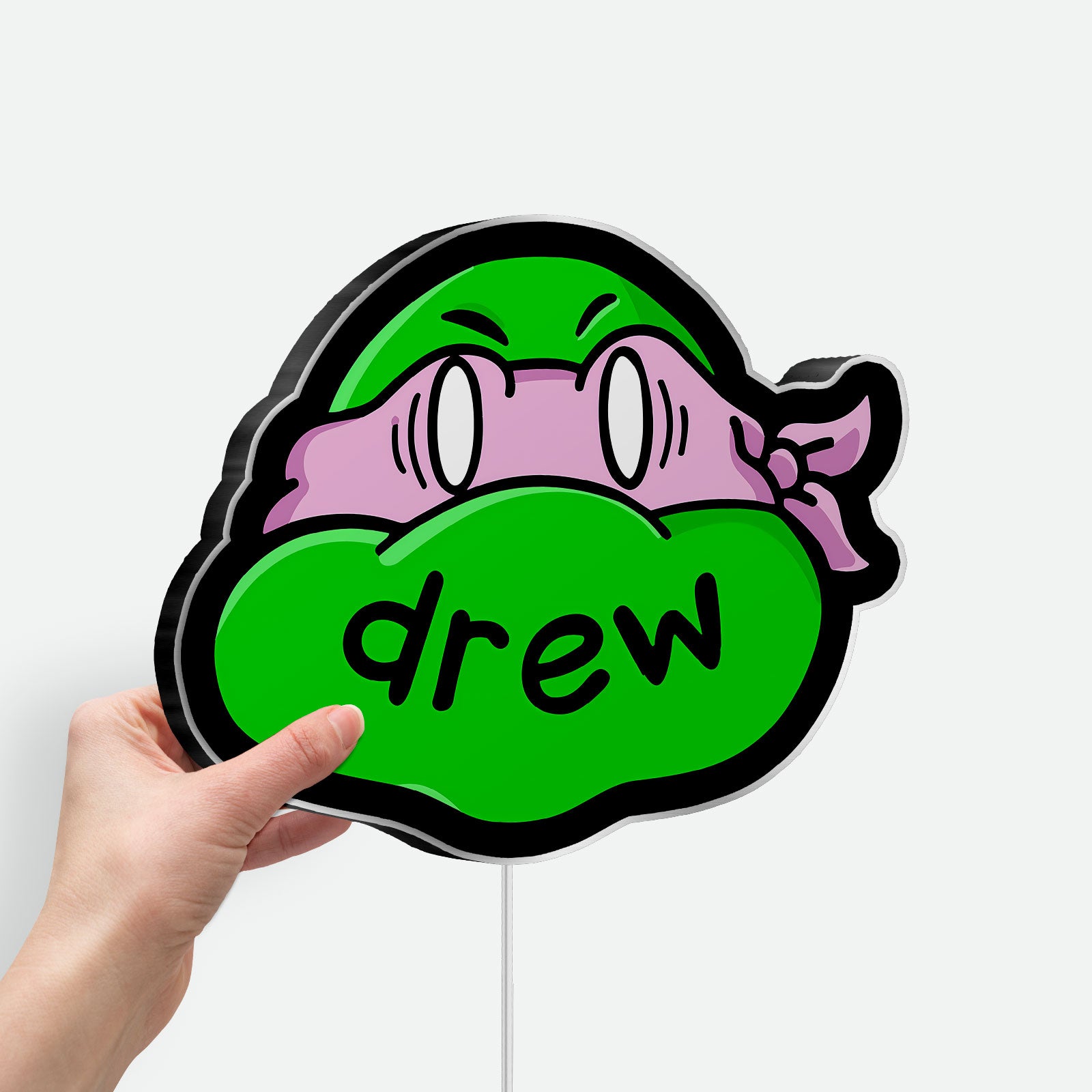 Drew House Inspired 3D Light Box - Ninja Turtles LED Night Light, Funny Decor for Teen Bedrooms
