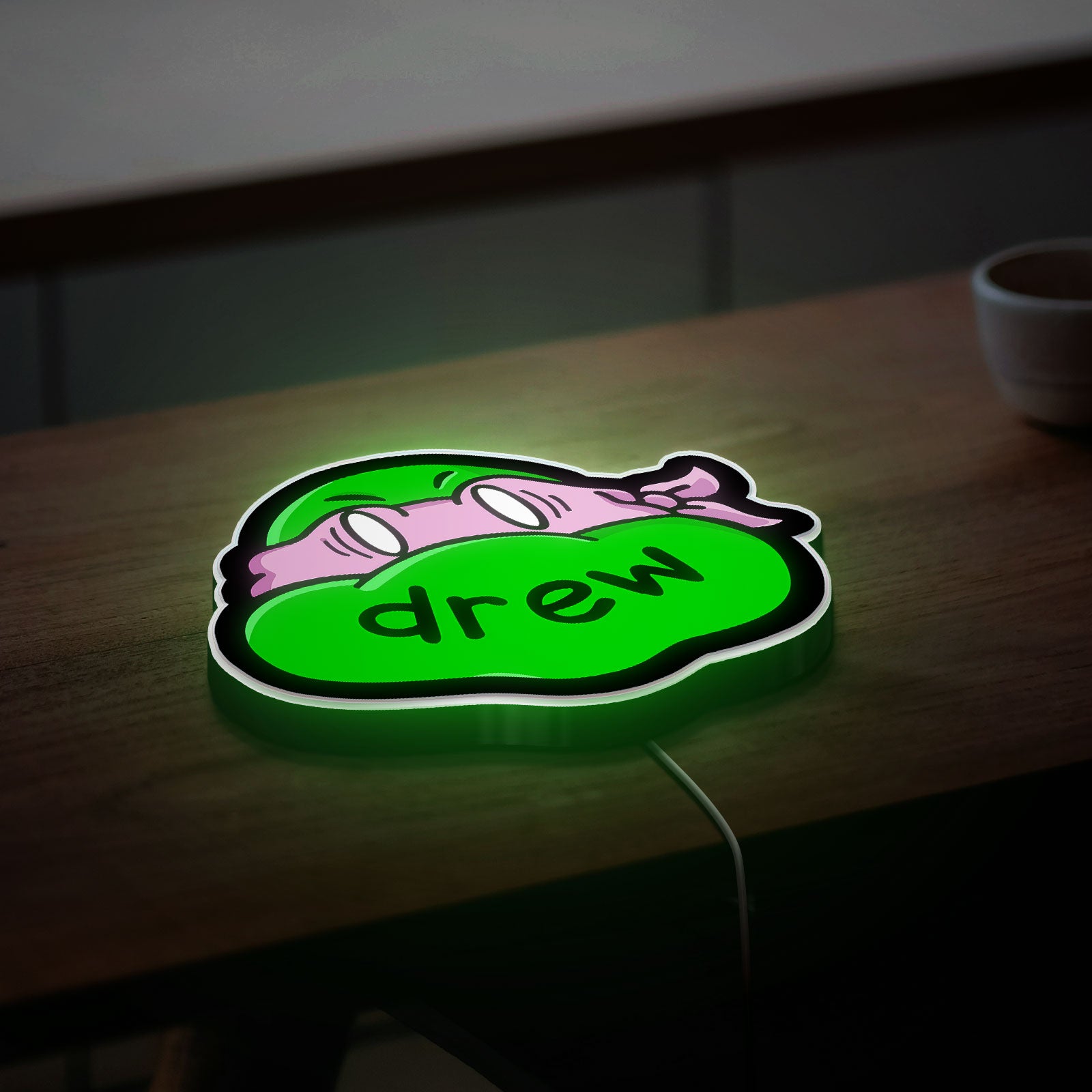 Drew House Inspired 3D Light Box - Ninja Turtles LED Night Light, Funny Decor for Teen Bedrooms
