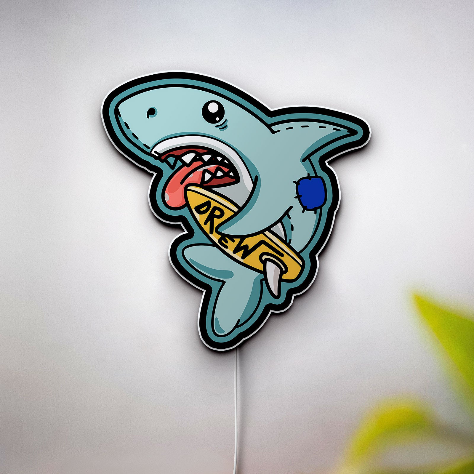 Shark 3D Light Box - Fun Cartoon LED Night Light, Cool Wall Decor for Teens Room, Unique Gift for Shark Lovers
