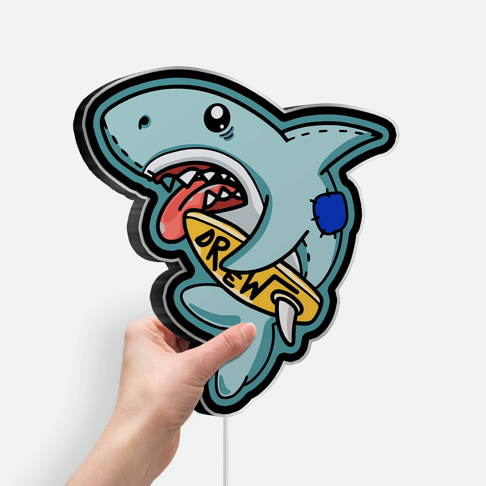 Shark 3D Light Box - Fun Cartoon LED Night Light, Cool Wall Decor for Teens Room, Unique Gift for Shark Lovers

