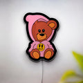 Justin Bieber Teddy Bear 3D Light Box - Glowing Music Fan Decor, Cute LED Night Light for Beliebers, Pop Star Room Art
