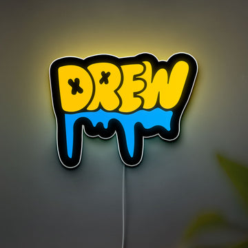 DREW HOUSE Inspired 3D Light Box - Bold Statement LED Night Light, Urban Streetwear Decor for Justin Bieber Fans 