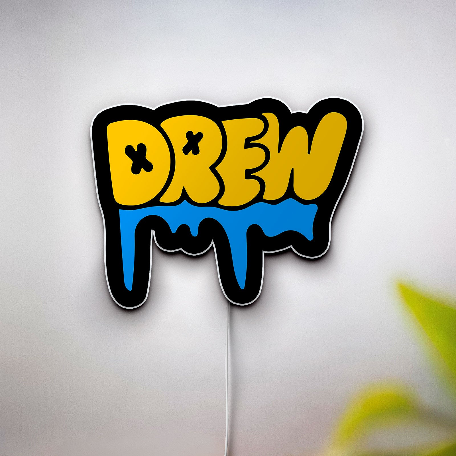 DREW HOUSE Inspired 3D Light Box - Bold Statement LED Night Light, Urban Streetwear Decor for Justin Bieber Fans 