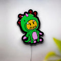 Drew House Inspired 3D Light Box - Smiley Dinosaur LED Night Light, Cartoon Art Decor for Justin Bieber Fans & Streetwear Lovers