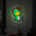 Drew House Inspired 3D Light Box - Smiley Dinosaur LED Night Light, Cartoon Art Decor for Justin Bieber Fans & Streetwear Lovers