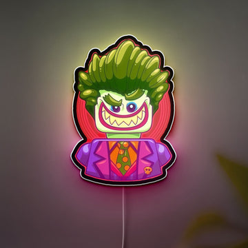 Joker Smiley 3D Light Box - Funny Cartoon Character LED Night Light, Batman Movie Inspired Decor for Comic Fans 