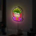 Joker Smiley 3D Light Box - Funny Cartoon Character LED Night Light, Batman Movie Inspired Decor for Comic Fans 