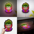 Joker Smiley 3D Light Box - Funny Cartoon Character LED Night Light, Batman Movie Inspired Decor for Comic Fans 