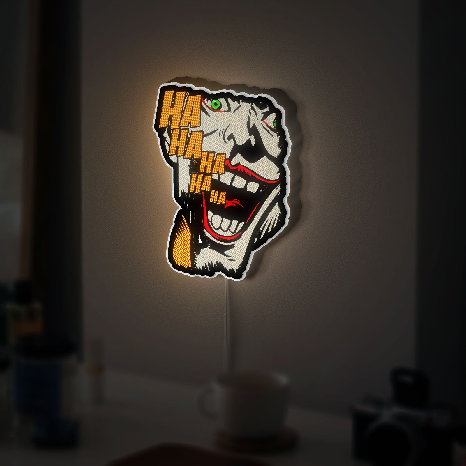 The Joker 3D Light Box - Comic Art LED Night Light, Batman Villain Decor for DC Fans
