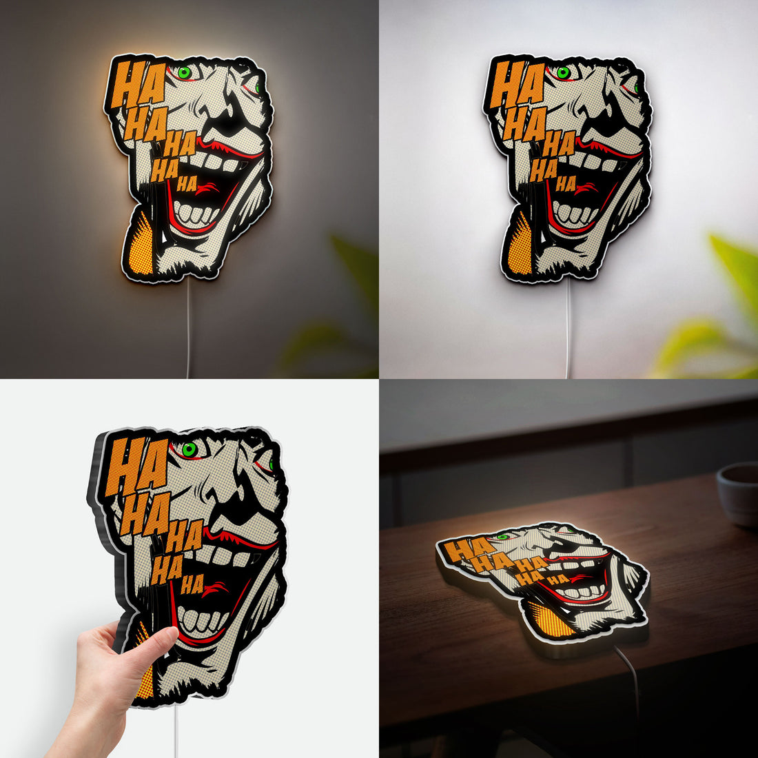 The Joker 3D Light Box - Comic Art LED Night Light, Batman Villain Decor for DC Fans
