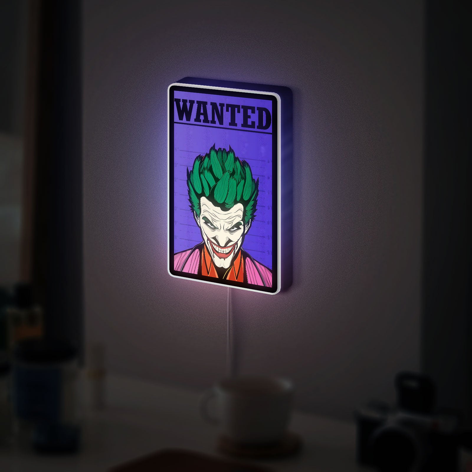 The Joker 3D Light Box - Comic Book Style LED Night Light, Batman Villain Decor for Gotham City Fans, Unique DC Collectible 