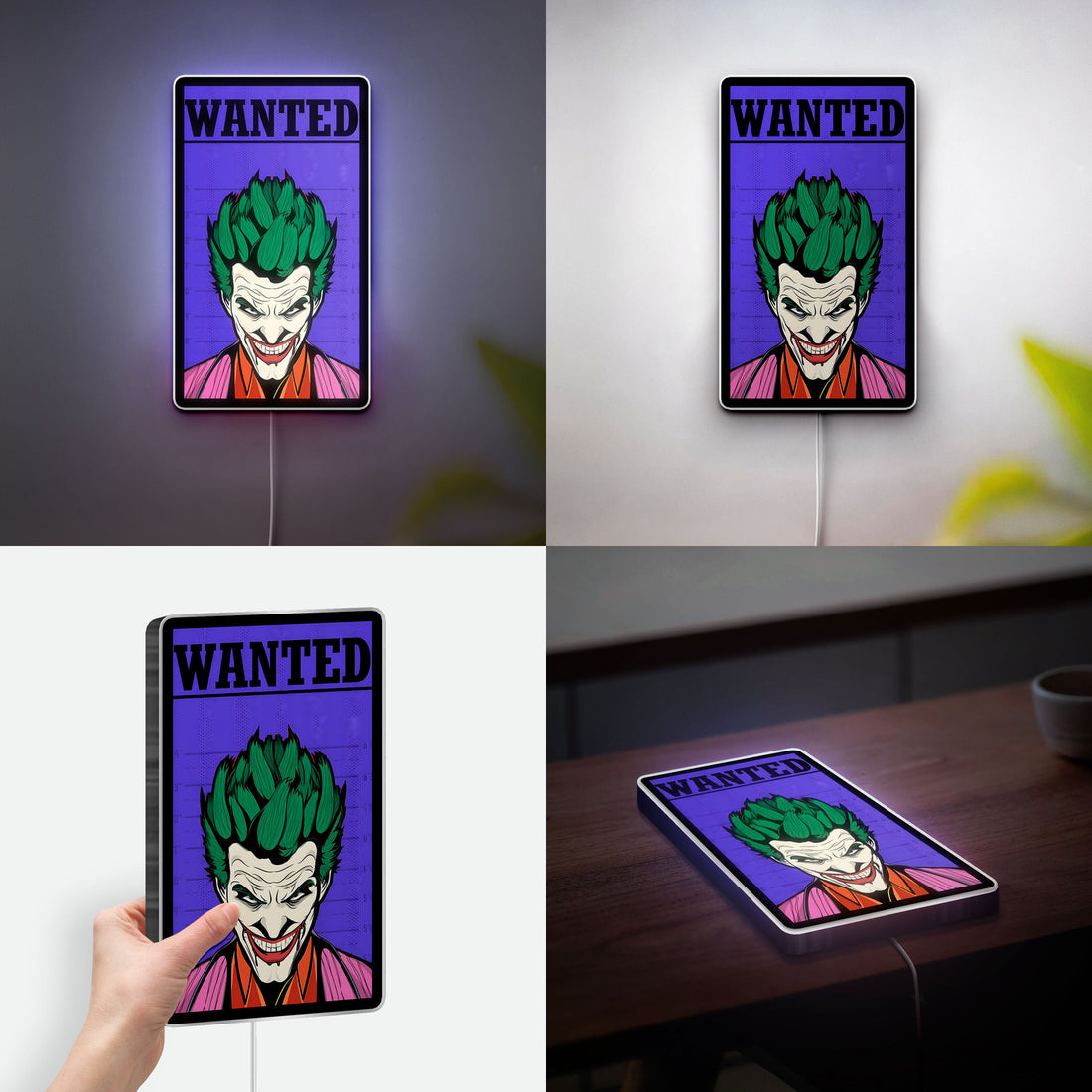 The Joker 3D Light Box - Comic Book Style LED Night Light, Batman Villain Decor for Gotham City Fans, Unique DC Collectible 