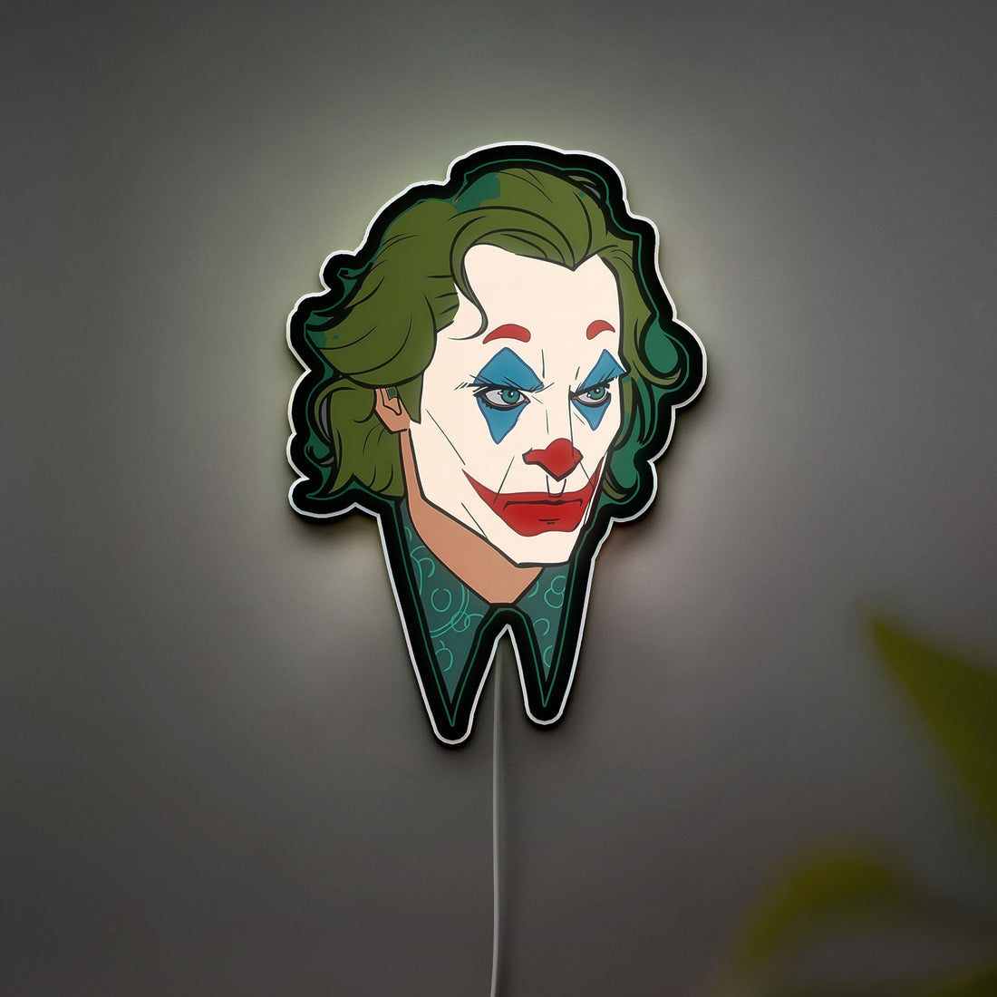 Joker Art 3D Light Box - Creepy Smile LED Night Light, Batman Villain Decor for Movie Fans, Unique Gift for DC Comics Lovers 