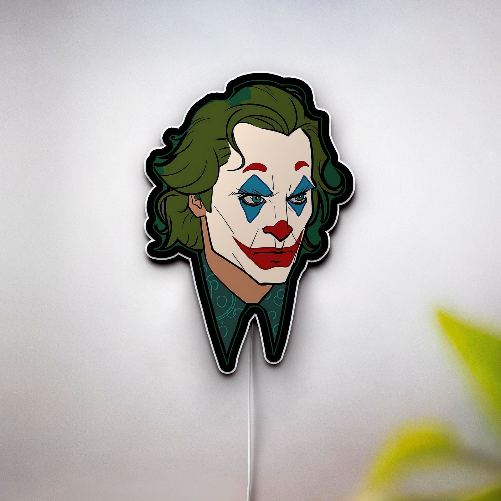 Joker Art 3D Light Box - Creepy Smile LED Night Light, Batman Villain Decor for Movie Fans, Unique Gift for DC Comics Lovers 