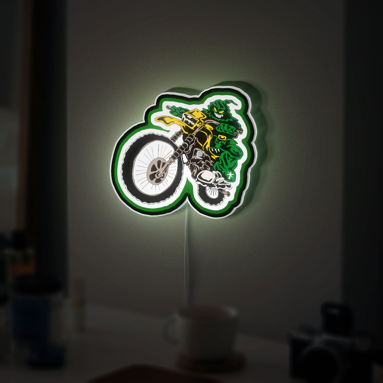 Feid Nitro Jam Tour Motorcycle 3D Light Box - Music Inspired LED Night Light, Latin Urban Decor for Reggaeton Fans
