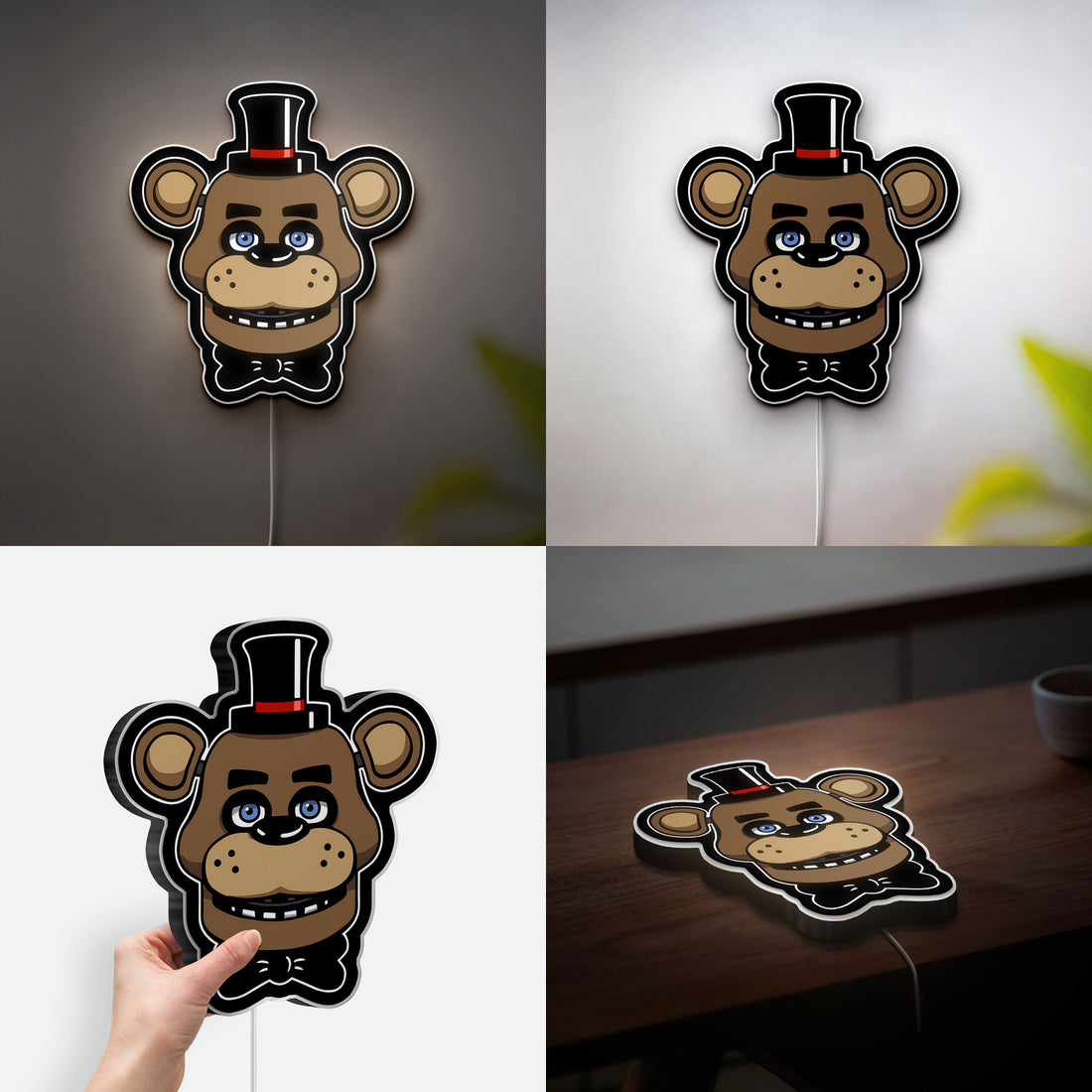 Five Nights at Freddy's Glow Light - FNAF Character LED Night Lamp, Horror Game Inspired Decor for Gamers & Fans 