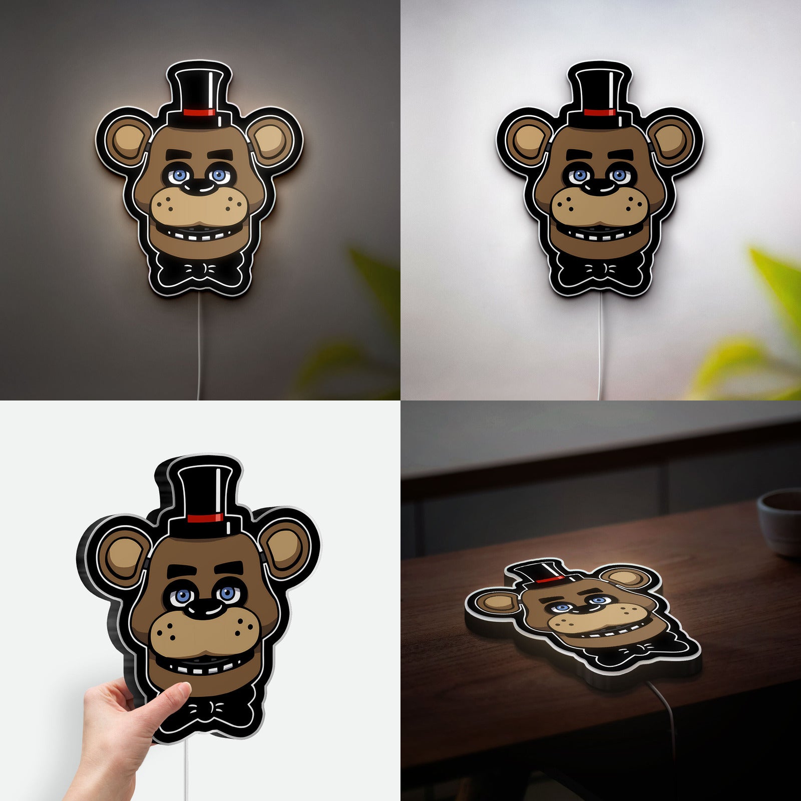 Five Nights at Freddy's Glow Light - FNAF Character LED Night Lamp, Horror Game Inspired Decor for Gamers & Fans 