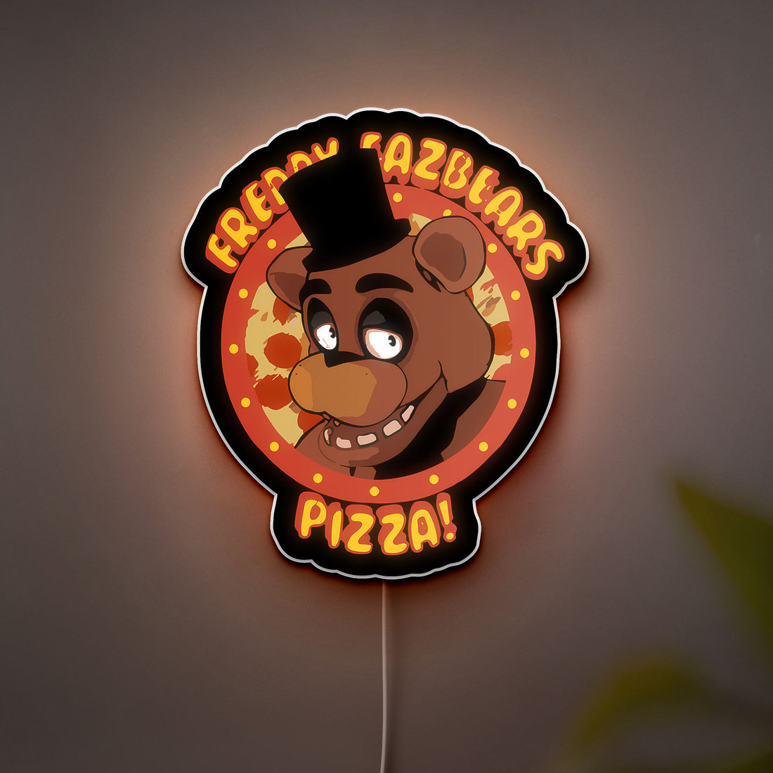 FNAF Freddy Fazbear 3D Light Box - Five Nights at Freddy's Glow Decor, Horror Game LED Night Light for Fans 