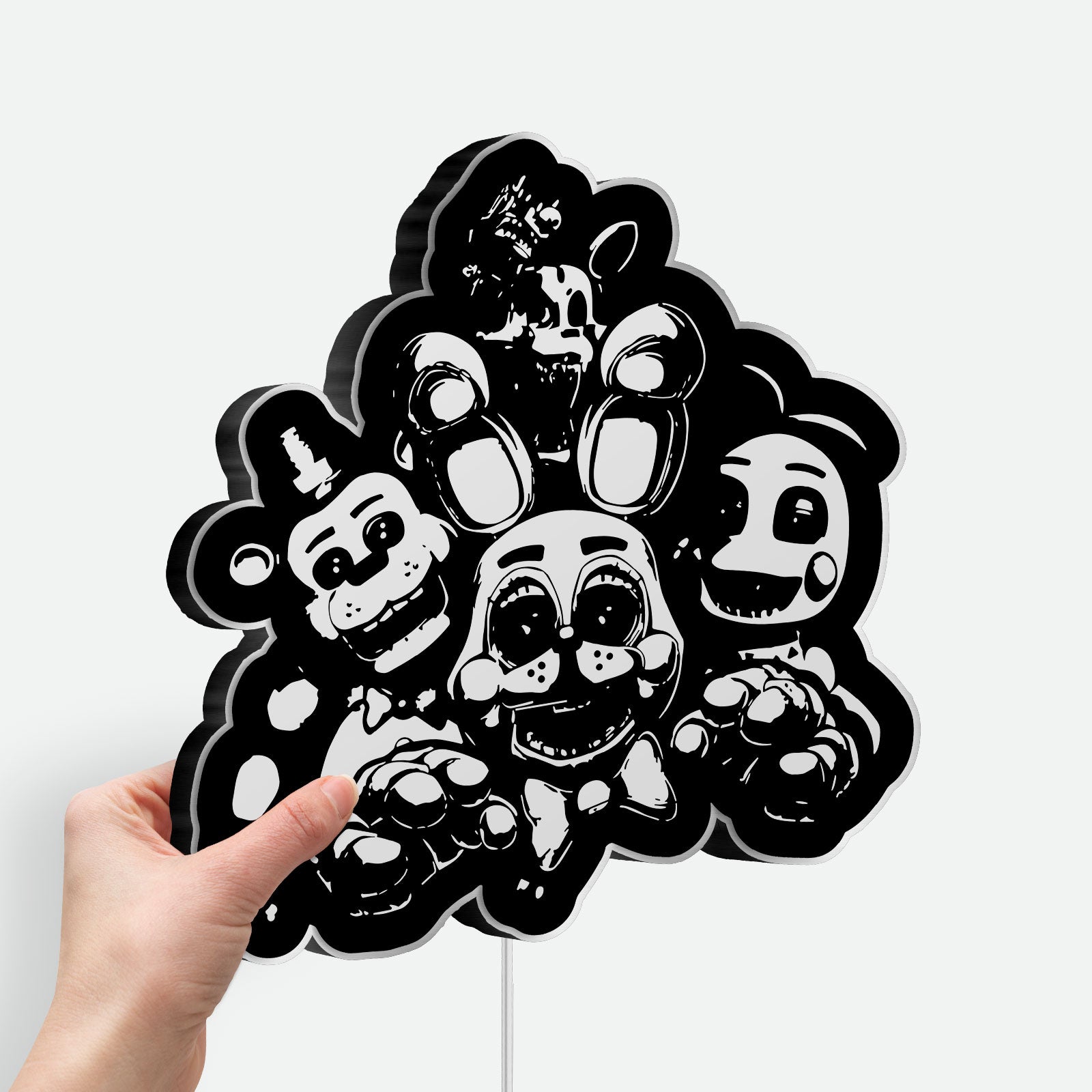 FNAF Bonnie 3D Light Box - Five Nights at Freddy's Glow Decor, Animatronic LED Night Light for Horror Gaming Fans 