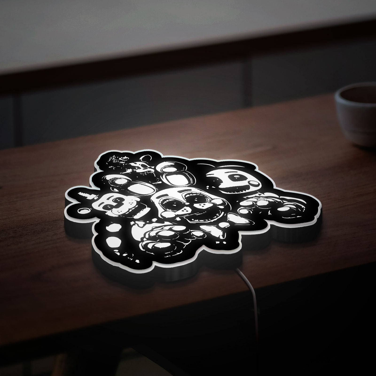 FNAF Bonnie 3D Light Box - Five Nights at Freddy's Glow Decor, Animatronic LED Night Light for Horror Gaming Fans 