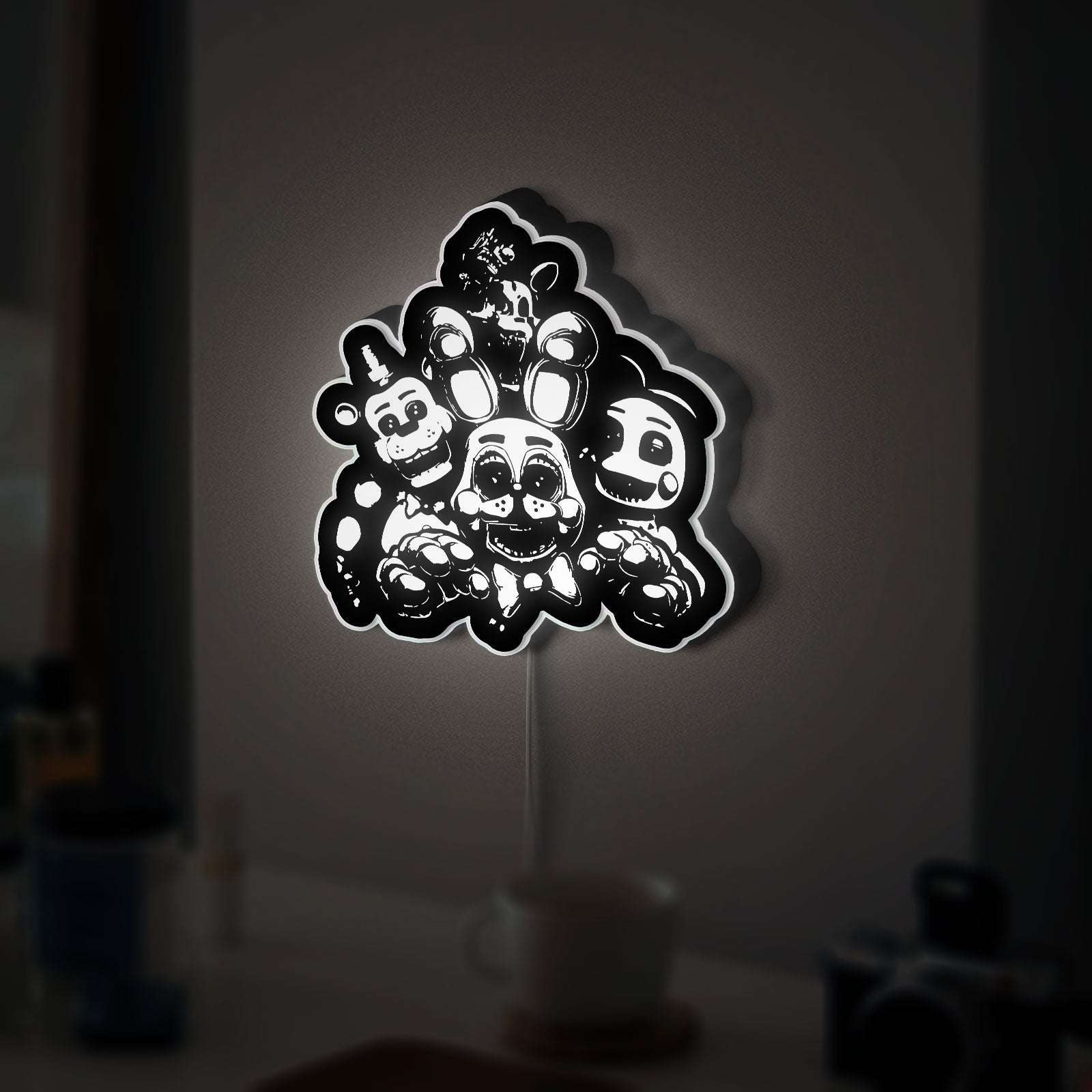 FNAF Bonnie 3D Light Box - Five Nights at Freddy's Glow Decor, Animatronic LED Night Light for Horror Gaming Fans 