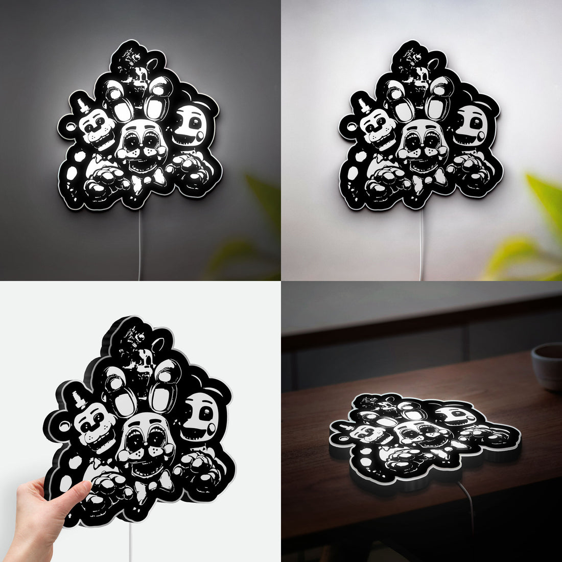 FNAF Bonnie 3D Light Box - Five Nights at Freddy's Glow Decor, Animatronic LED Night Light for Horror Gaming Fans 