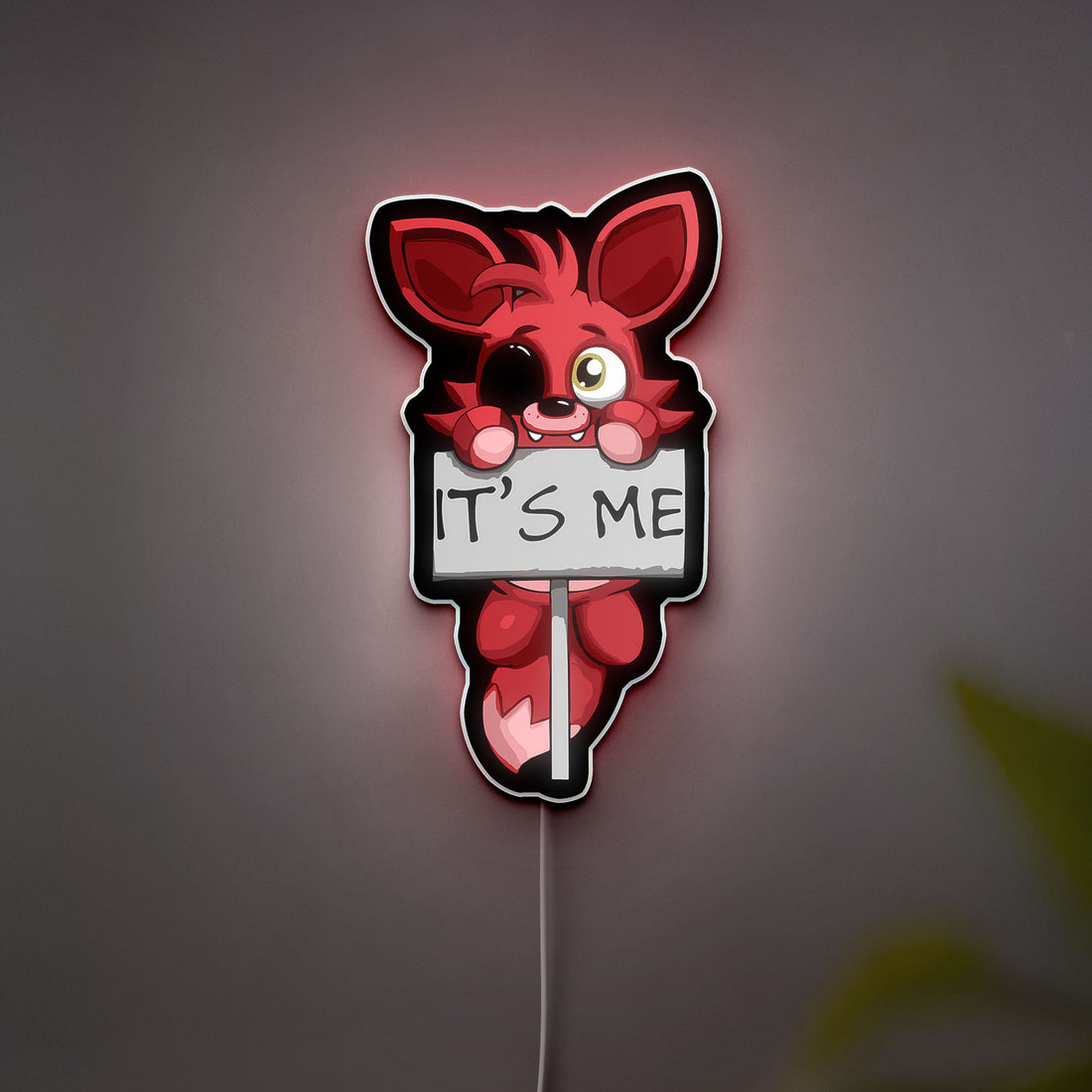 FNAF Foxy 3D Light Box - Five Nights at Freddy's Glow Art, Pirate Fox LED Night Light for Horror Game Fans 