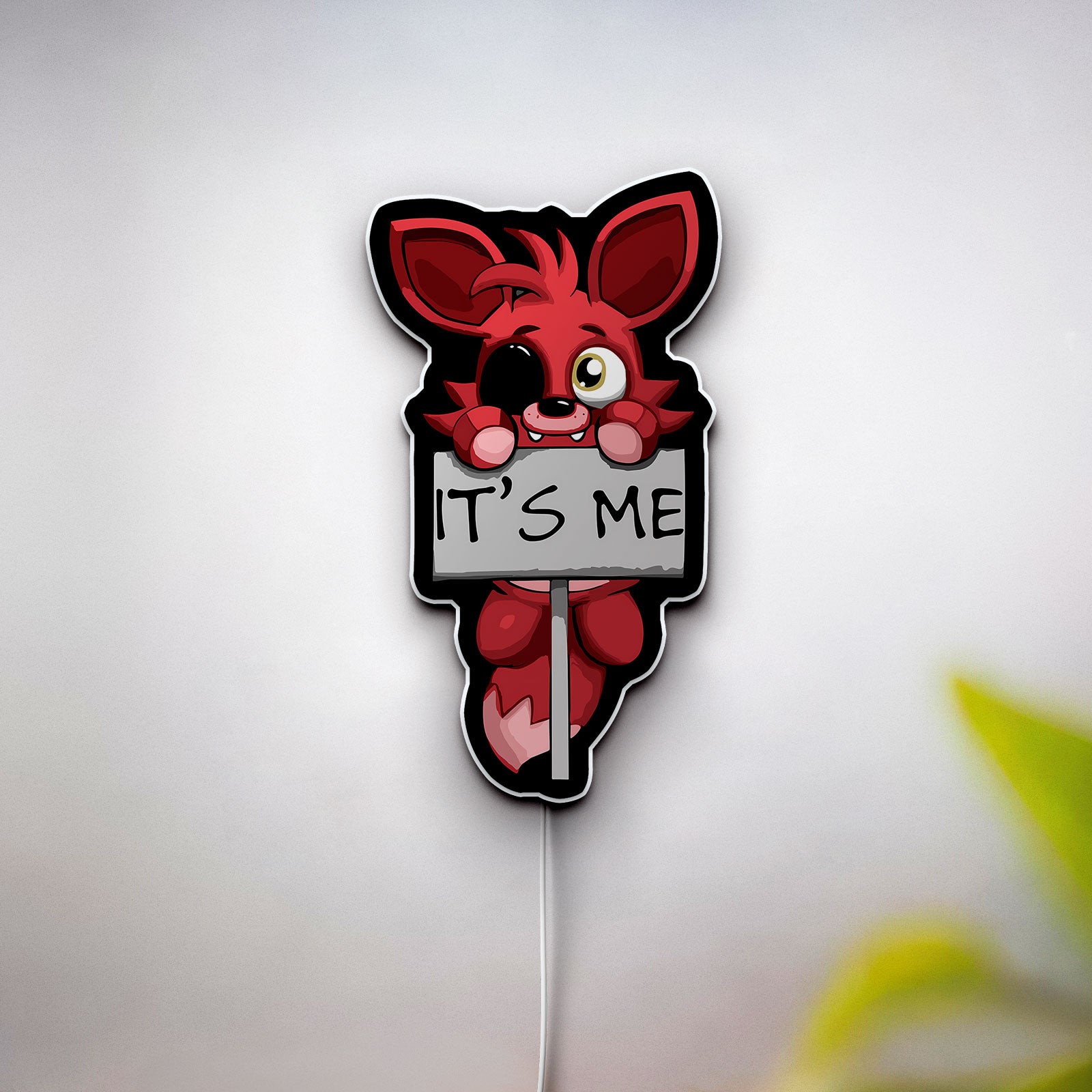 FNAF Foxy 3D Light Box - Five Nights at Freddy's Glow Art, Pirate Fox LED Night Light for Horror Game Fans 