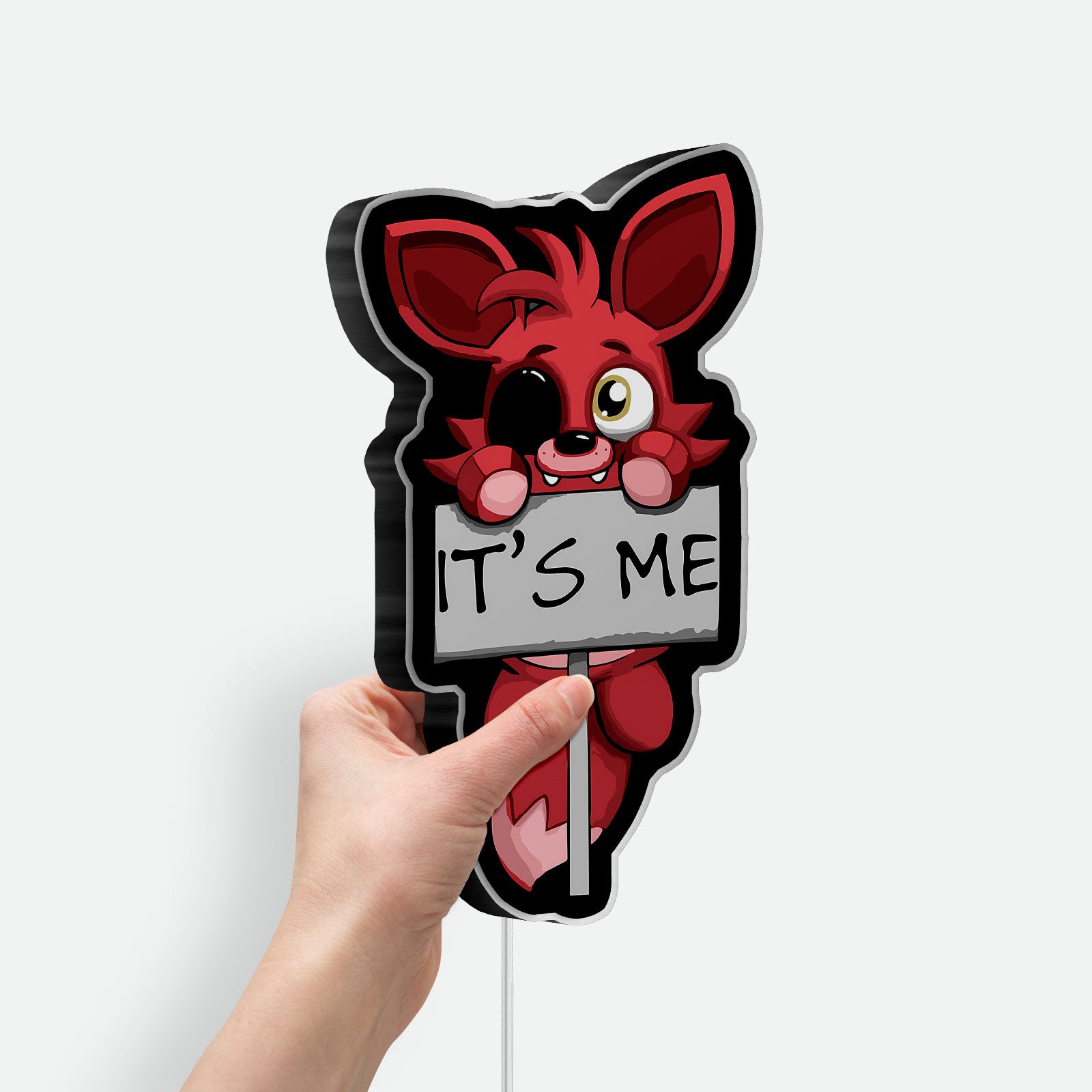 FNAF Foxy 3D Light Box - Five Nights at Freddy's Glow Art, Pirate Fox LED Night Light for Horror Game Fans 