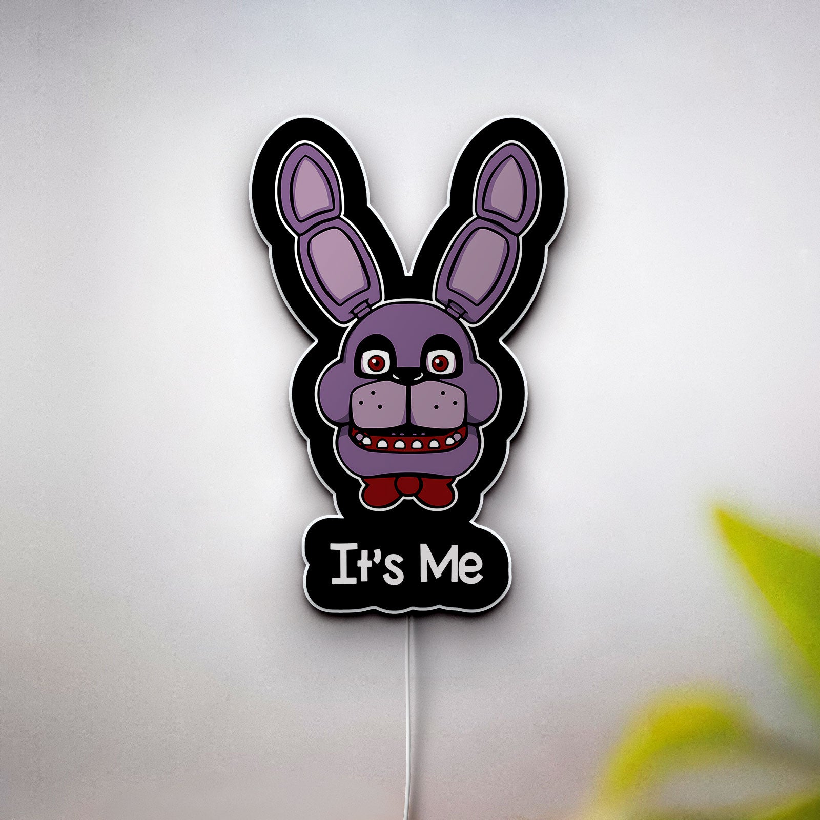 FNAF Bonnie 3D Light Box - Five Nights at Freddy's LED Night Light, Horror Game Decor, Glow in the Dark Character Lamp for Gamers 