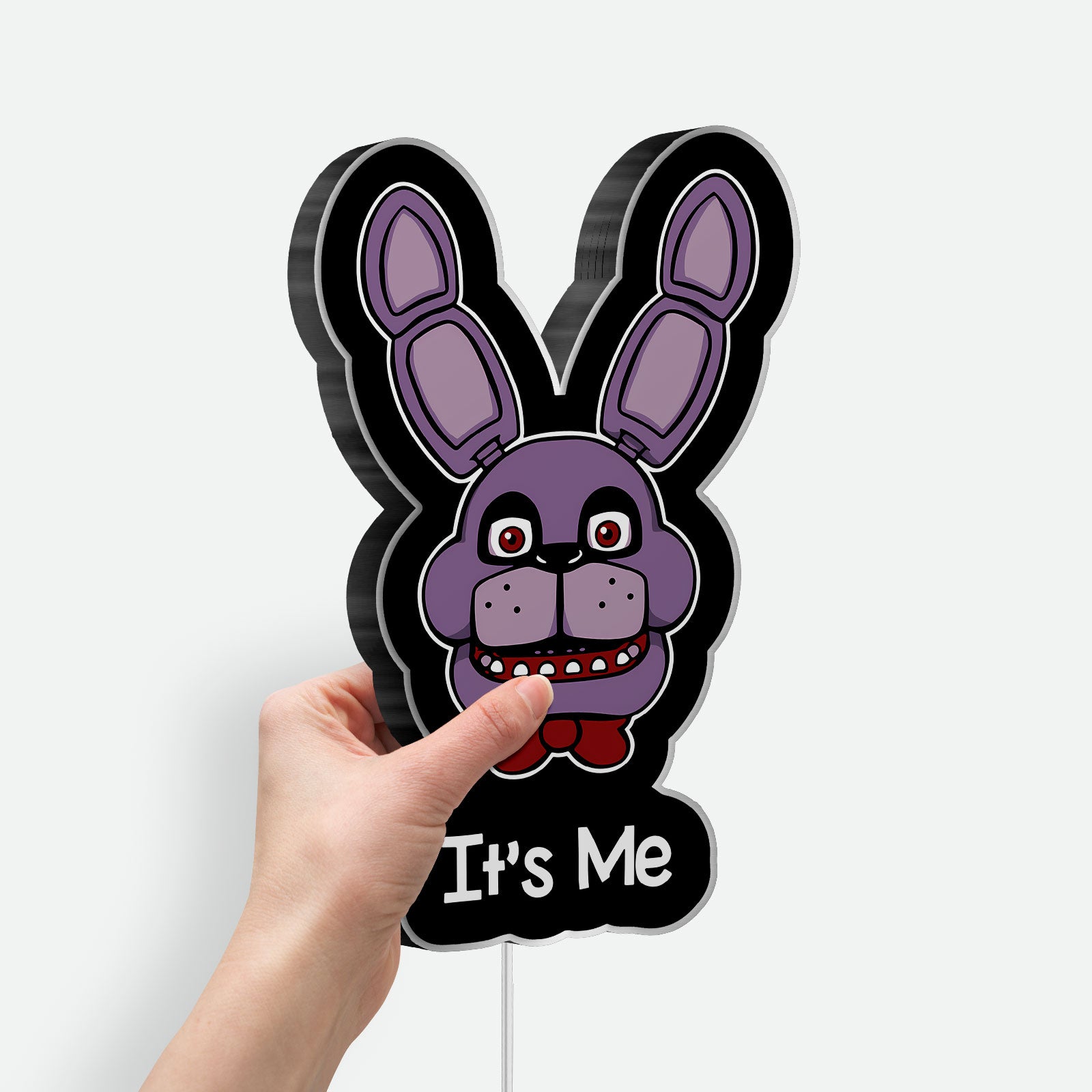 FNAF Bonnie 3D Light Box - Five Nights at Freddy's LED Night Light, Horror Game Decor, Glow in the Dark Character Lamp for Gamers 