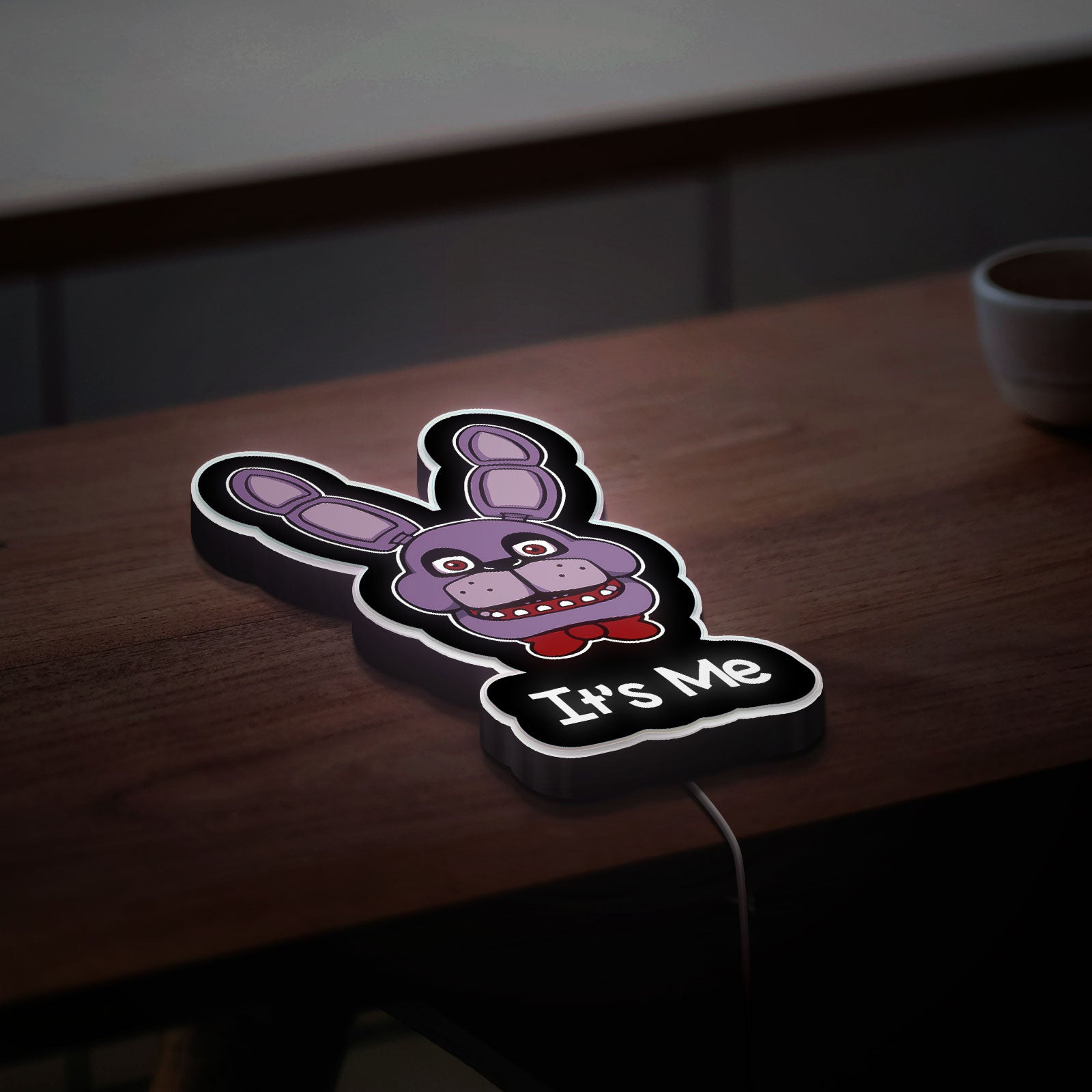 FNAF Bonnie 3D Light Box - Five Nights at Freddy's LED Night Light, Horror Game Decor, Glow in the Dark Character Lamp for Gamers 