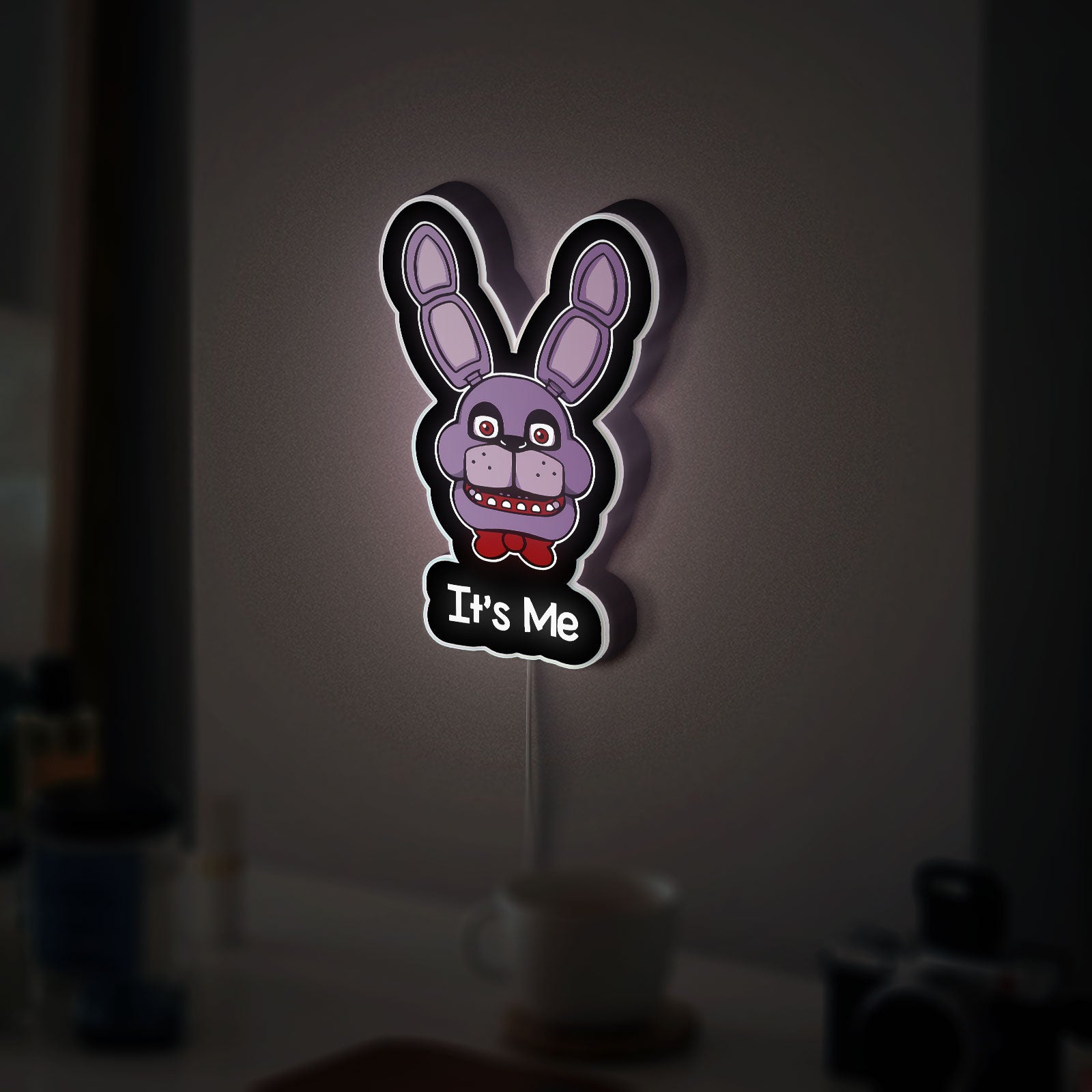 FNAF Bonnie 3D Light Box - Five Nights at Freddy's LED Night Light, Horror Game Decor, Glow in the Dark Character Lamp for Gamers 